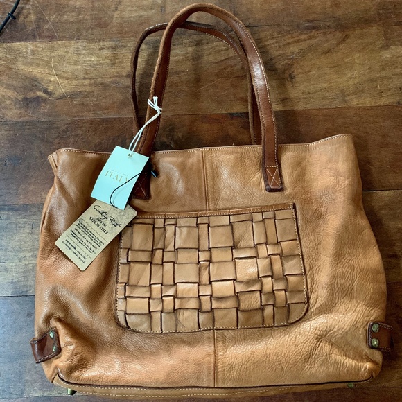 Costanza Rota Woven Distressed Leather Tote Bag - Picture 1 of 5